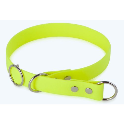 Firedog Sport biothane 25mmx40cm félfojtó nyakörv, neon sárga színben 