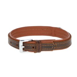 Nyakörv VEGAS HQ extra minőségű bőr barna 30 mm/52 cm