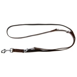 Bőr kiképző póráz VEGAS barna, 240 cm/22 mm