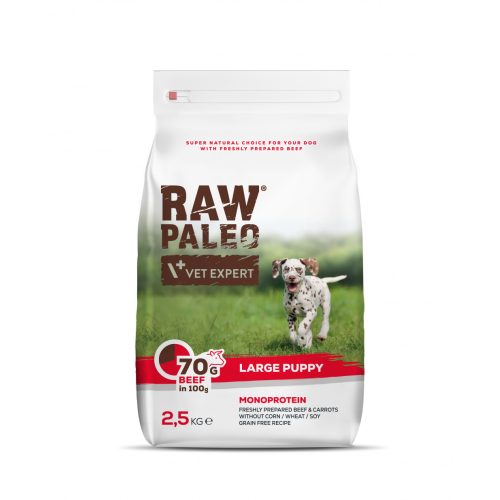 Raw Paleo Puppy Large, Beef 2,5 kg