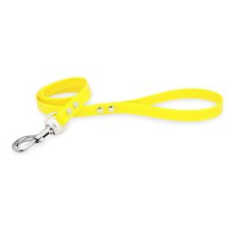   Póráz Polytech 120cm x 16mm neon sárga, szakállas karabínerrel - Arcea