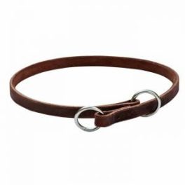 Bőr fojtónyakörv, vékony ( 1cm) - 45cm